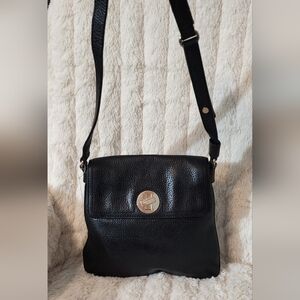 Black Leather Crossbody Bag
